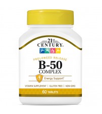 Вітаміни групи B 21st Century B-50 Complex 60tabs